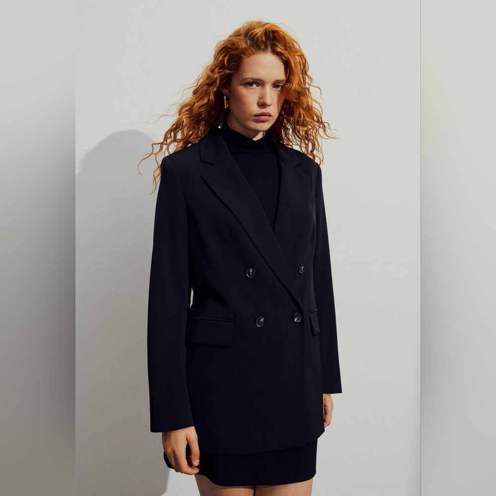 Express Black Double-Breasted Blazer